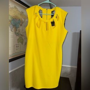 Yellow kardashian body con dress